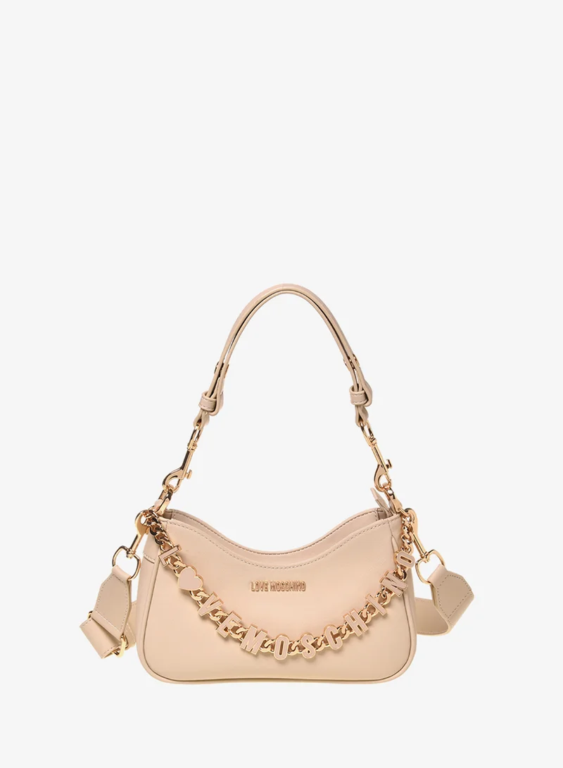 Dangling Calf + PU Crossbody Bag